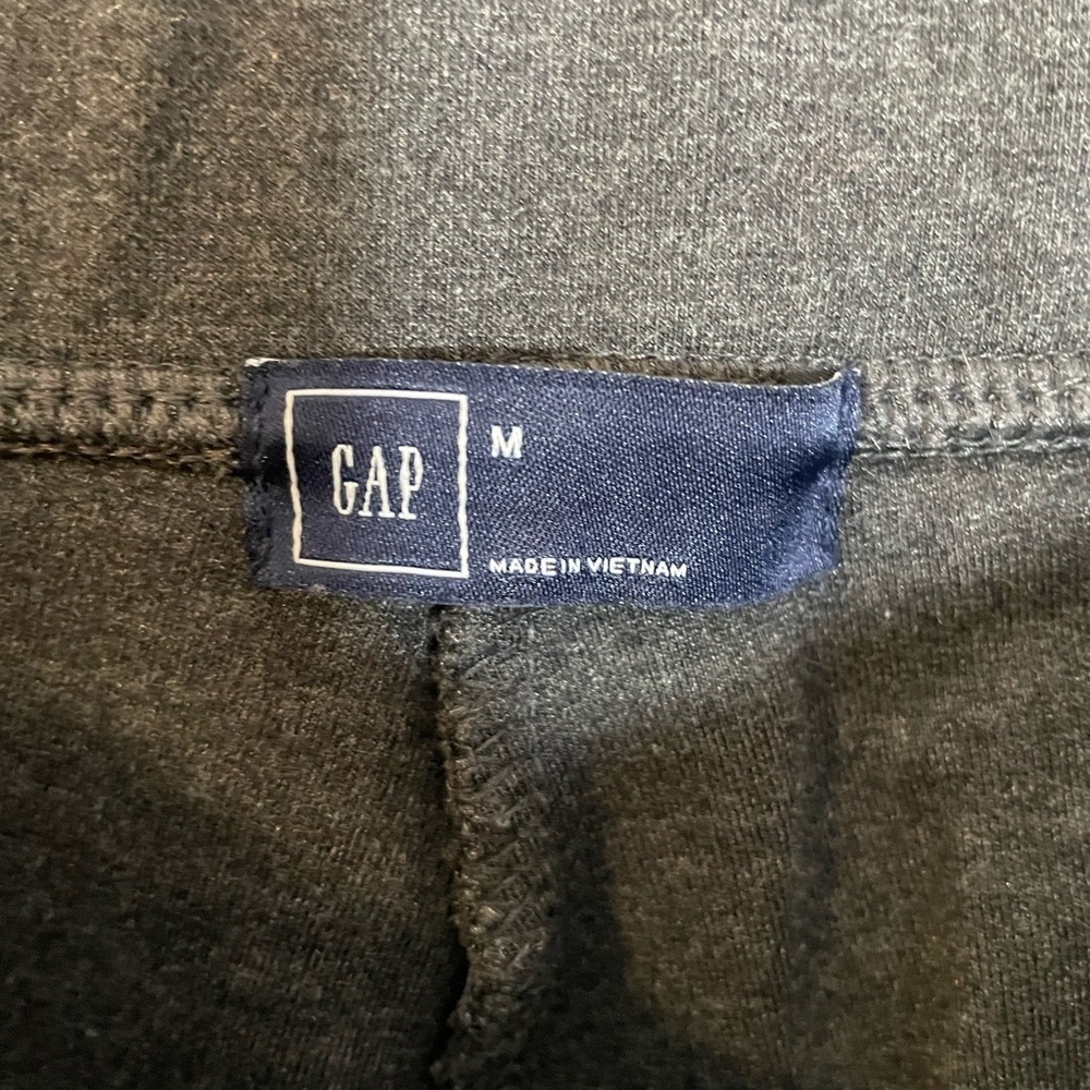Gap Thick Gray Stretch Pull On Legging Pants With Ankle Zip Detail Size Medium - Picture 2 of 10